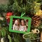 Wrapables Christmas Holiday Glittery Felt Photo Frame Ornaments (Set of 12), Red and Green Rectangle